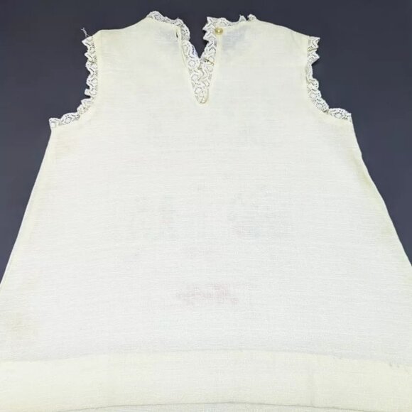 Vintage Fun Frills Doris Brosk Baby Girl Dress Sampler MOLLY Folk Alphabet Lace - Picture 2 of 3